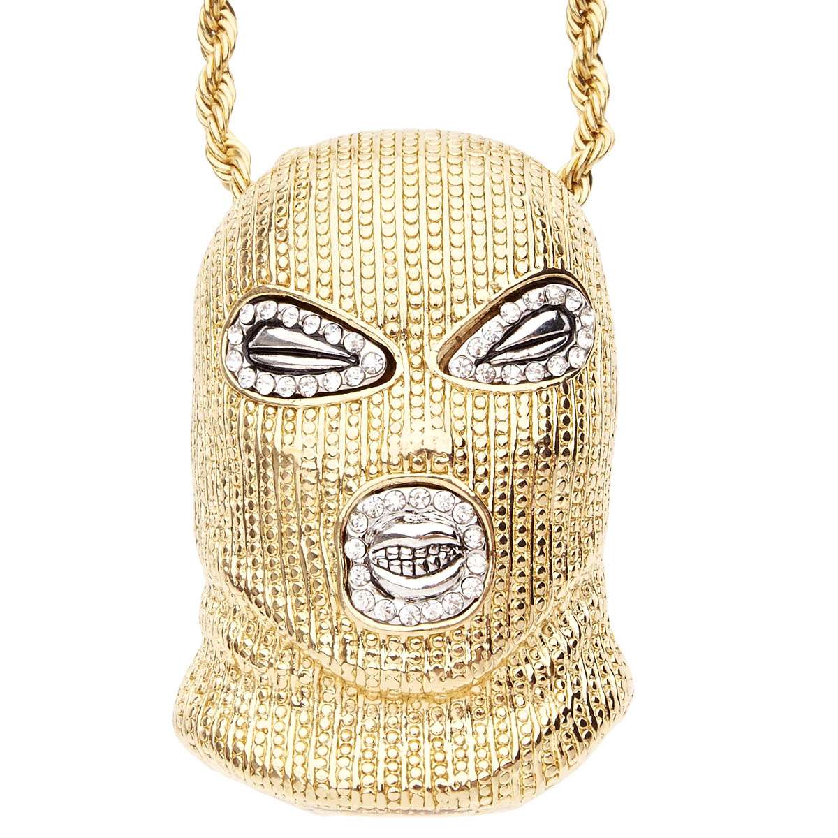 Iced Out Bling Hip Hop Kette Gangster Mask Gold Anh Nger B Bling De